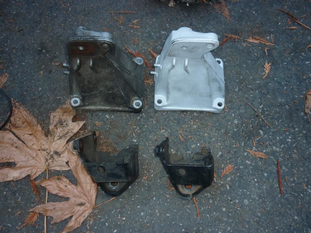 FS VR6 parts poly motor mounts metal coolant pipe front & rear engine brackets VW